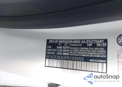 2023 Mercedes-Benz E 350 4Matic из США, поврежденный, VIN W1KZF8EB3PB109653